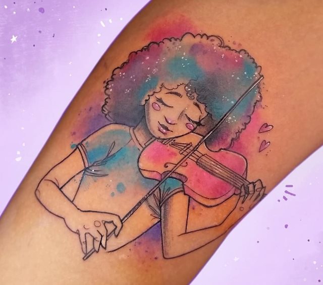 tattoo femenino musical 27