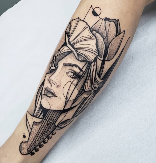 tattoo femenino musical 55