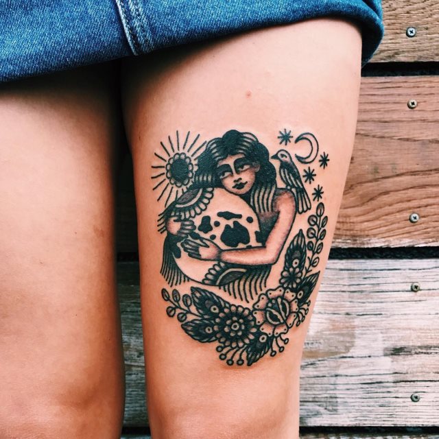 tattoo femenino old school 04
