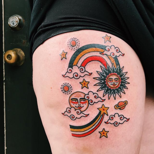 tattoo femenino old school 11
