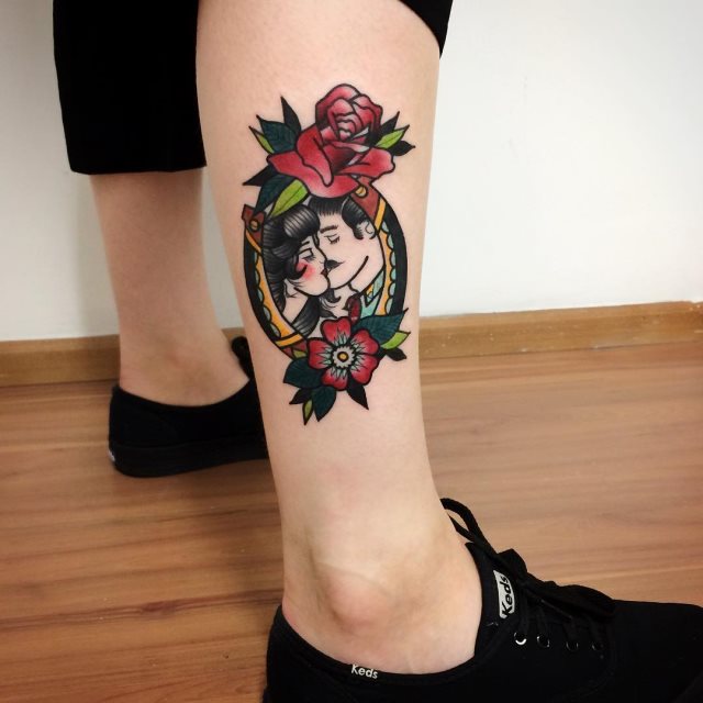 tattoo femenino old school 92