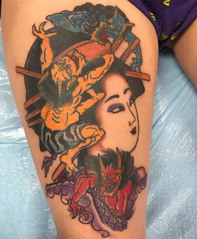 tattoo femenino oriental 39