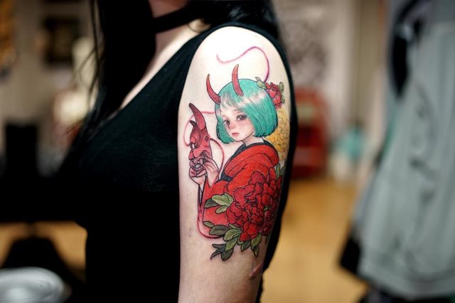 tattoo femenino oriental 42