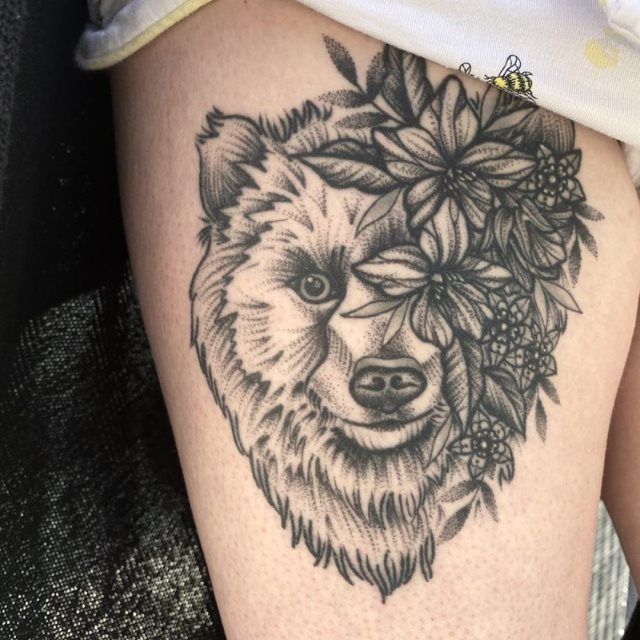 tattoo femenino oso 10