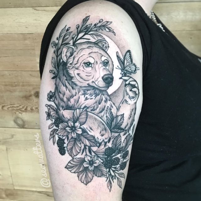 tattoo femenino oso 12
