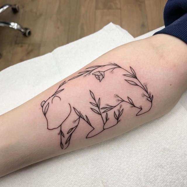 tattoo femenino oso 13