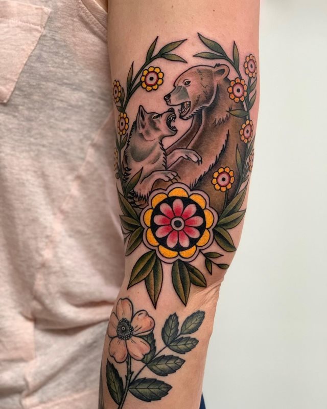 tattoo femenino oso 14