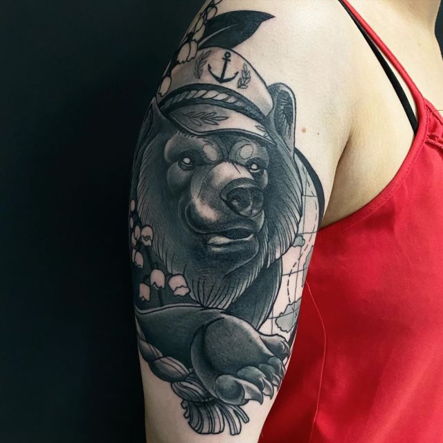 tattoo femenino oso 17