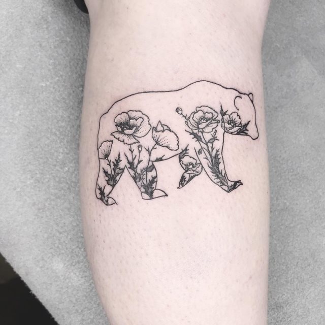 tattoo femenino oso 22