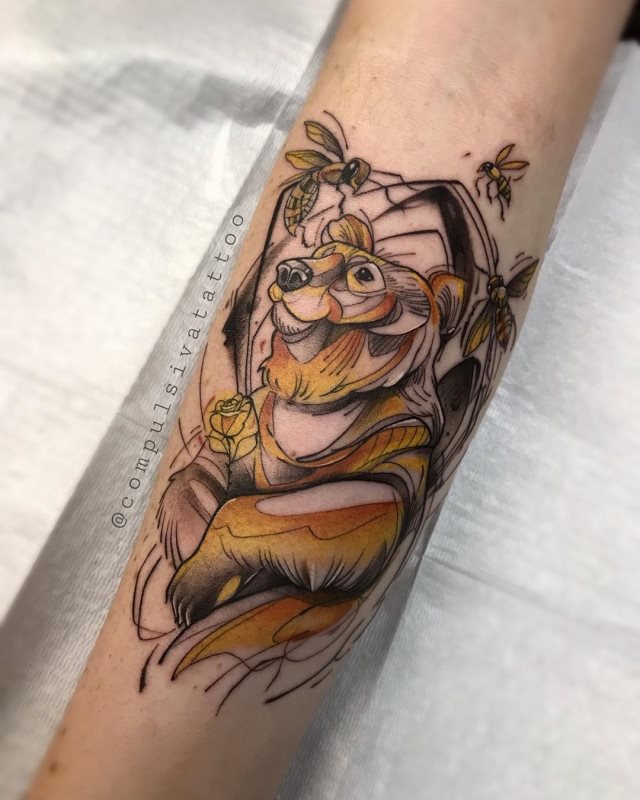 tattoo femenino oso 31