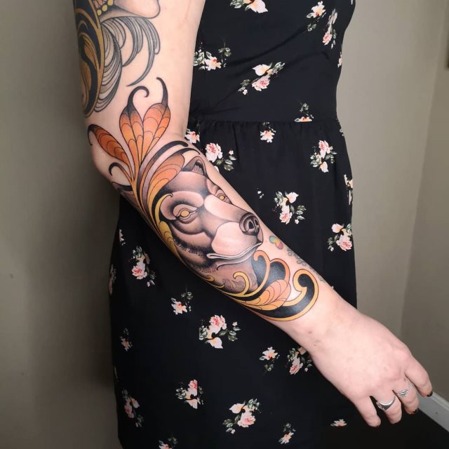 tattoo femenino oso 33