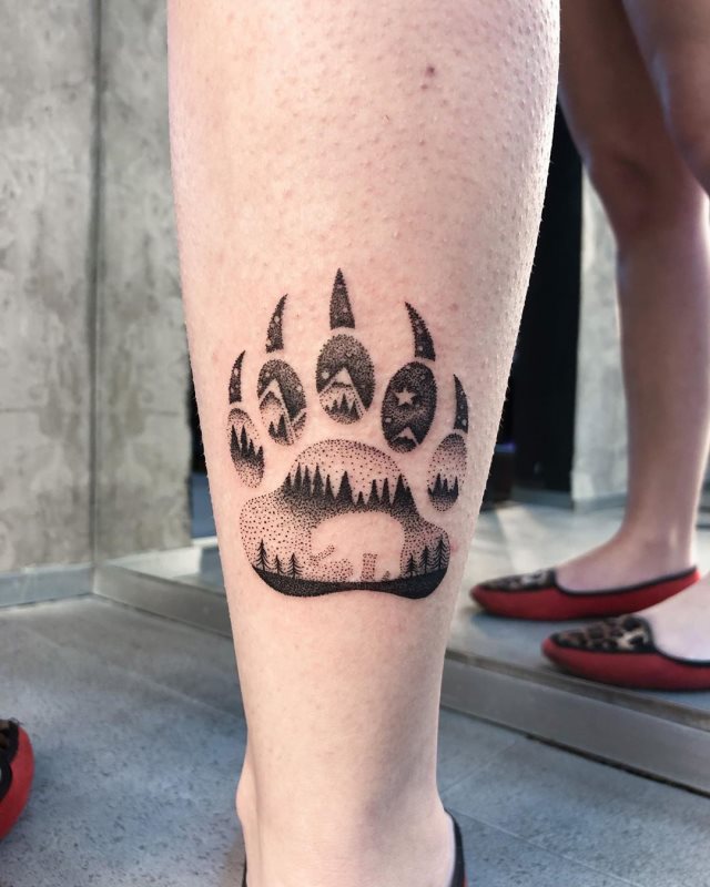 tattoo femenino oso 34