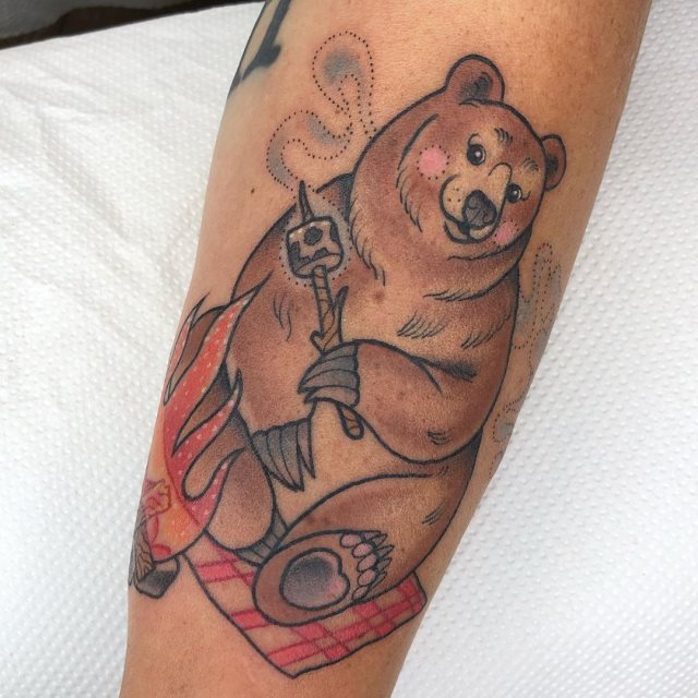 tattoo femenino oso 35