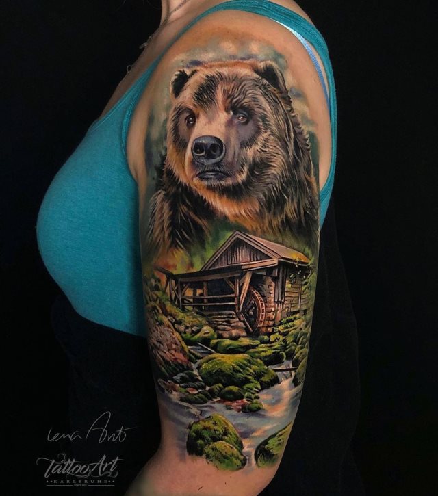 tattoo femenino oso 37