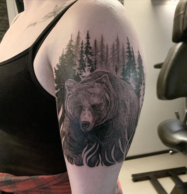 tattoo femenino oso 38