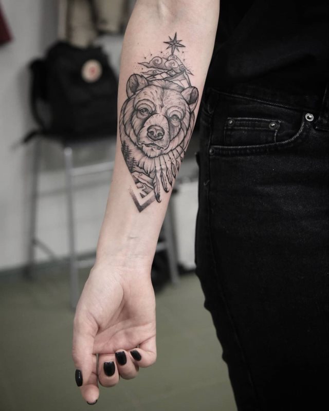 tattoo femenino oso 72