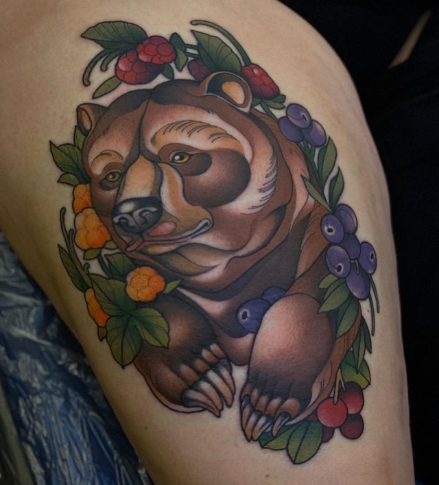 tattoo femenino oso 74