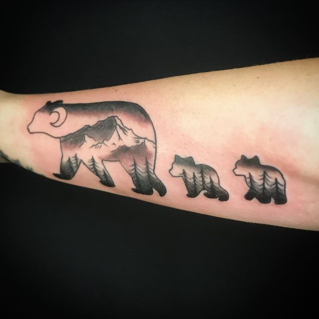 tattoo femenino oso 75