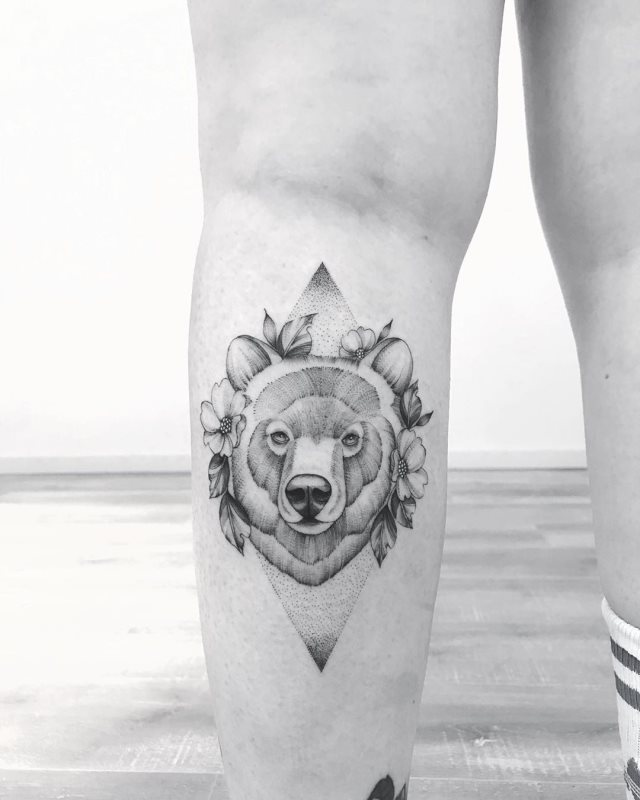 tattoo femenino oso 77
