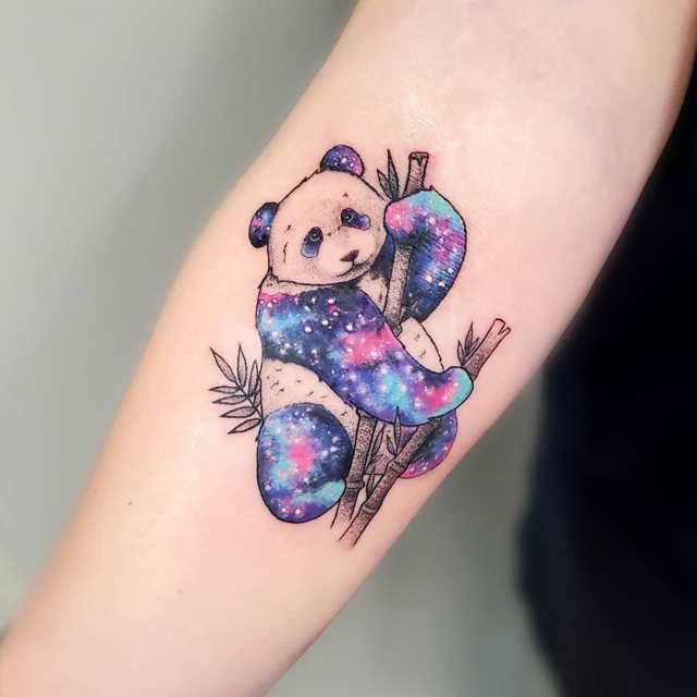 tattoo femenino oso panda 14