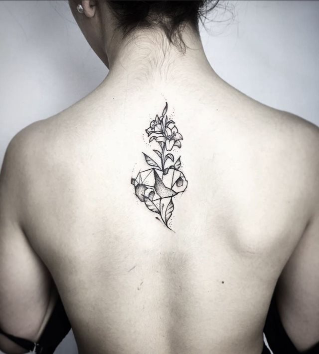 tattoo femenino oso panda 17