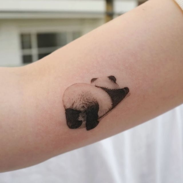 tattoo femenino oso panda 30