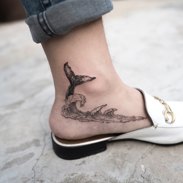 tattoo femenino para el pie 77