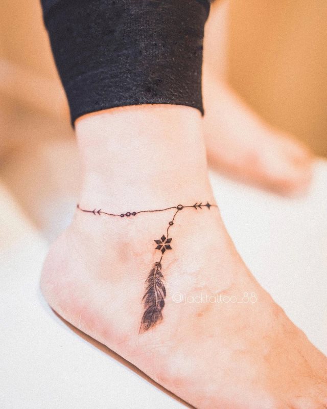 tattoo femenino para el tobillo 45