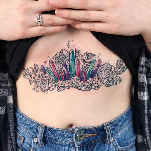 tattoo femenino para la barriga 64