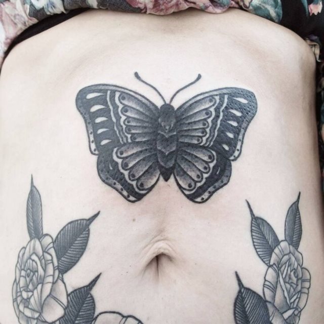 tattoo femenino para la barriga 66