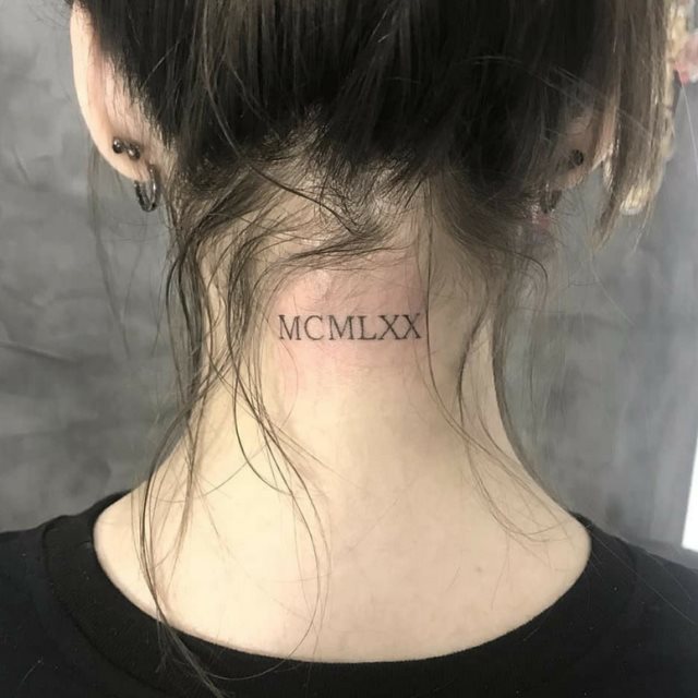 tattoo femenino para la nuca 57