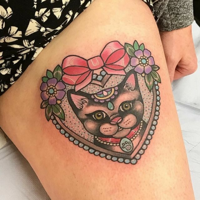 tattoo femenino para la pierna 17