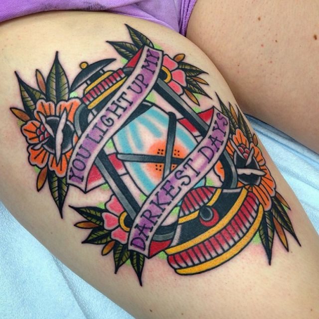 tattoo femenino para la pierna 39