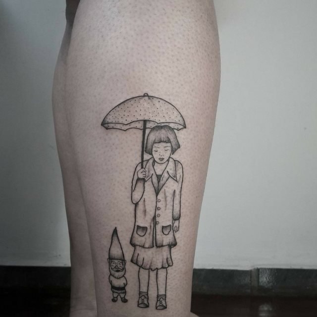 tattoo femenino para la pierna 54