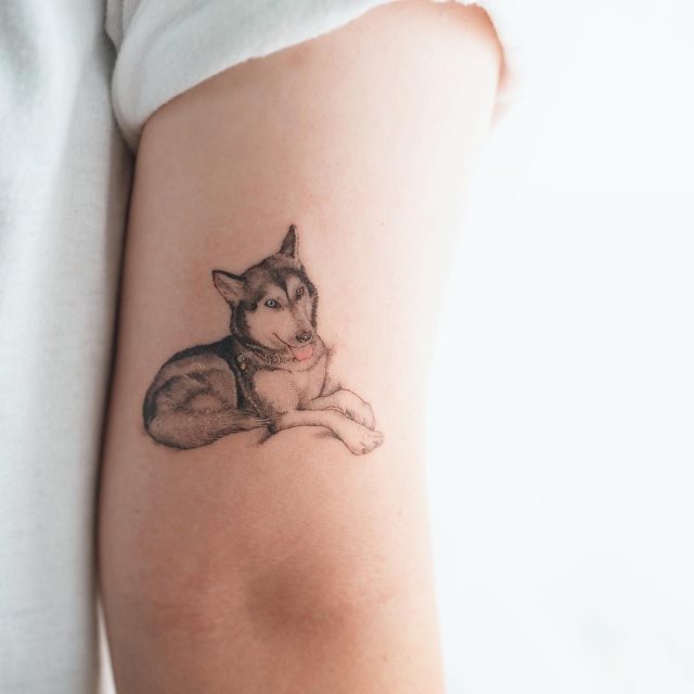 tattoo femenino perro 03