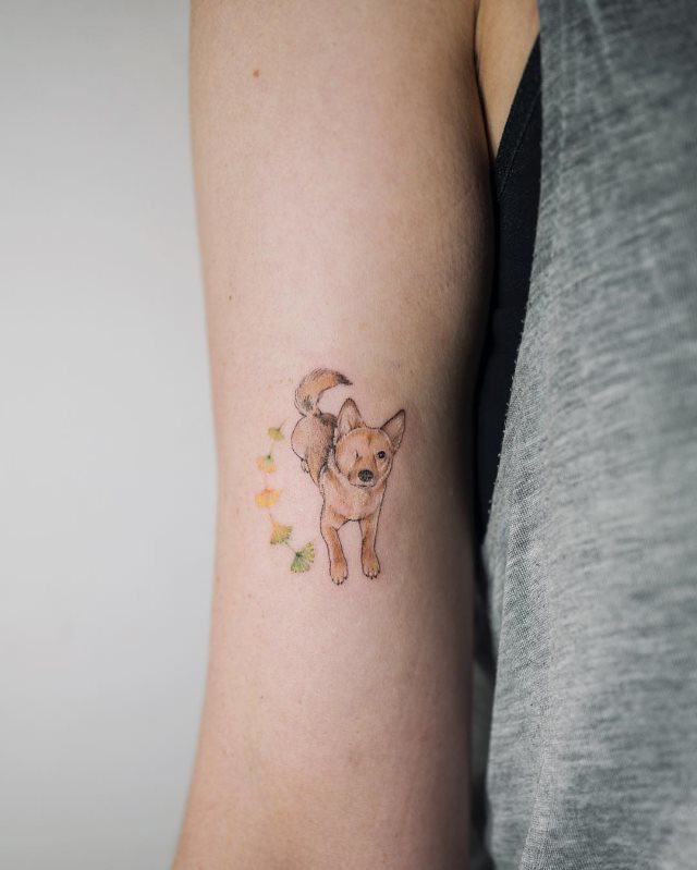 tattoo femenino perro 05