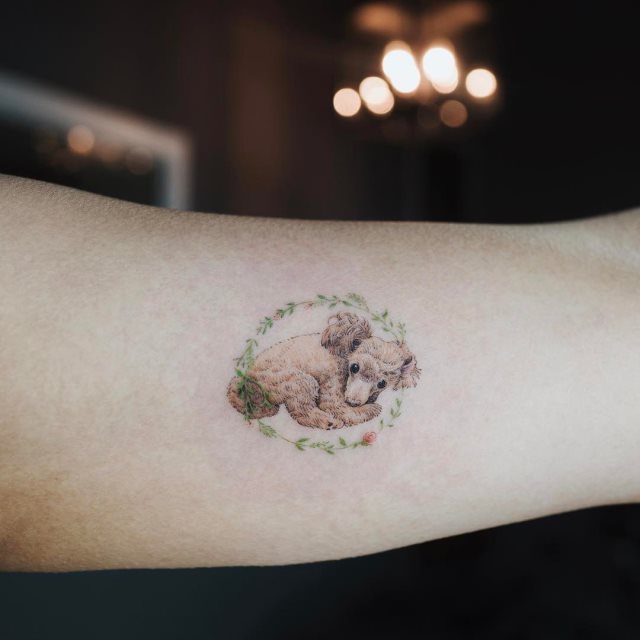 tattoo femenino perro 06
