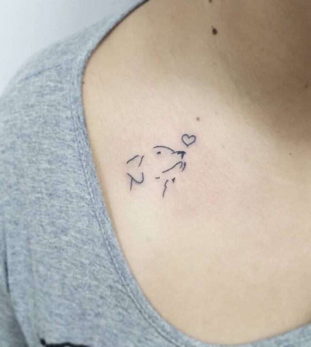 tattoo femenino perro 10