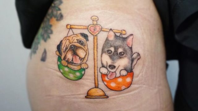 tattoo femenino perro 17