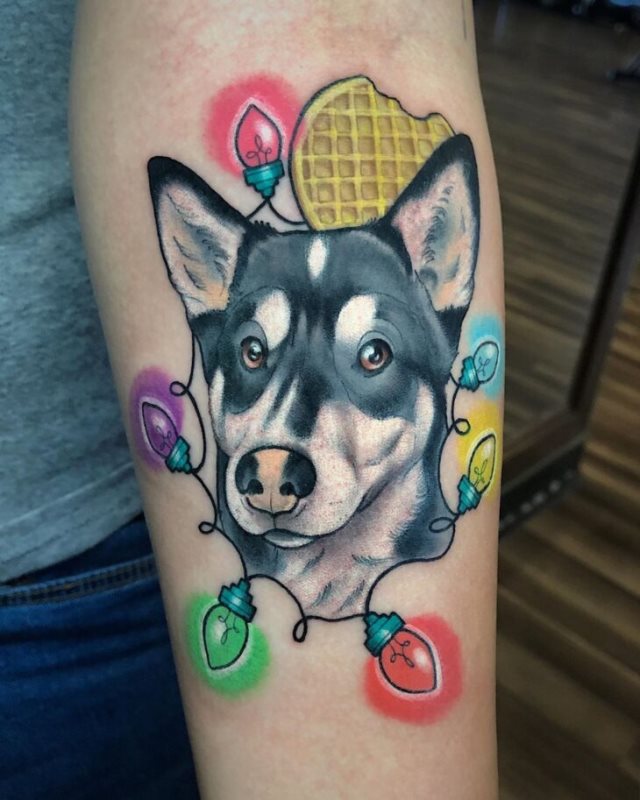 tattoo femenino perro 22