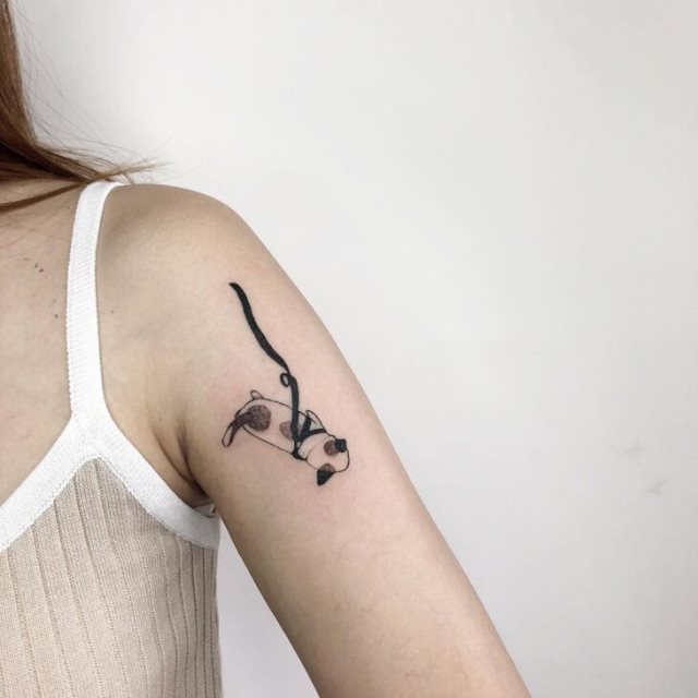 tattoo femenino perro 25