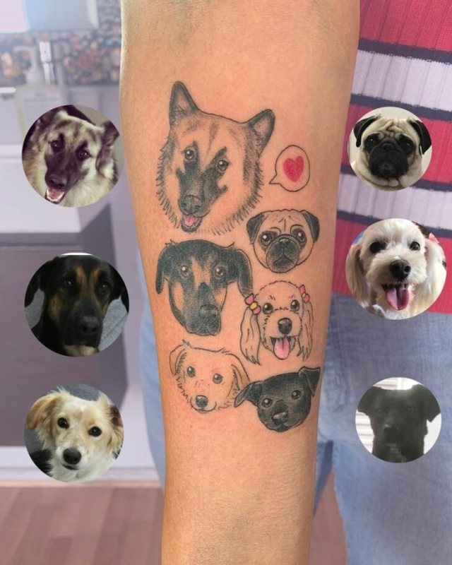 tattoo femenino perro 33