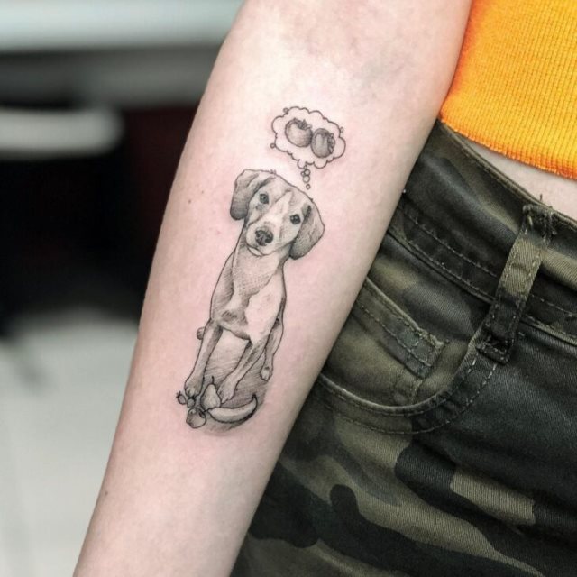 tattoo femenino perro 35