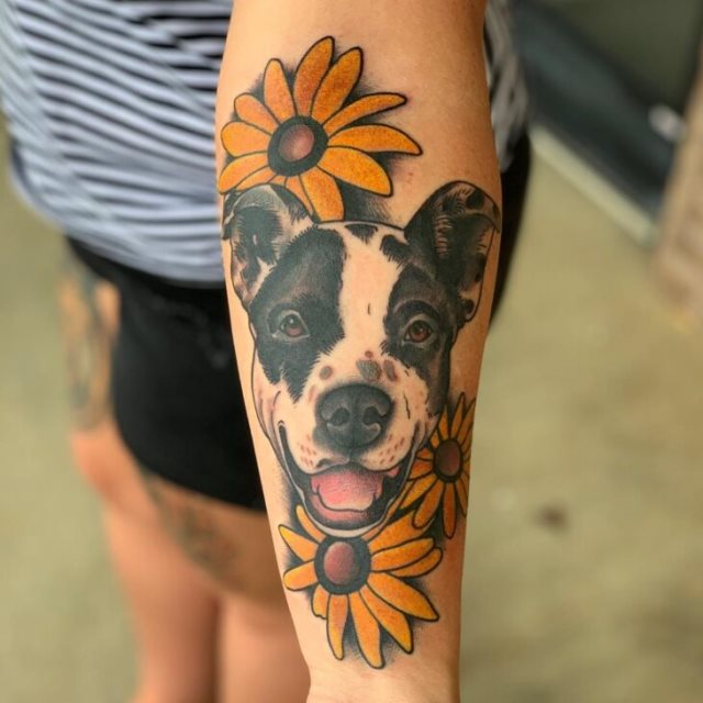 tattoo femenino perro 43