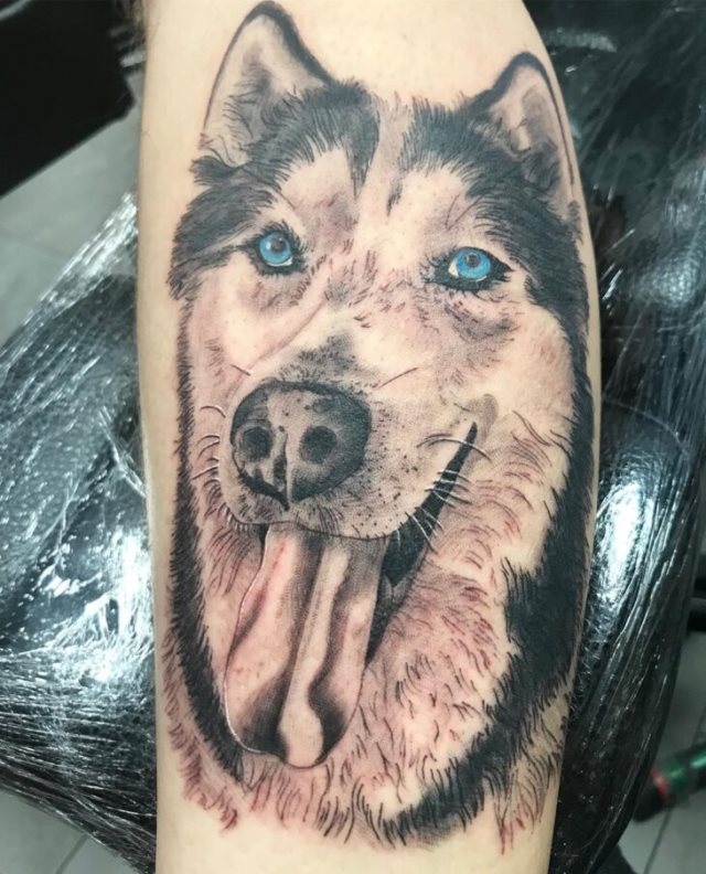 tattoo femenino perro 48