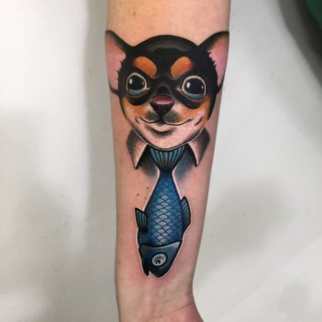 tattoo femenino perro 52
