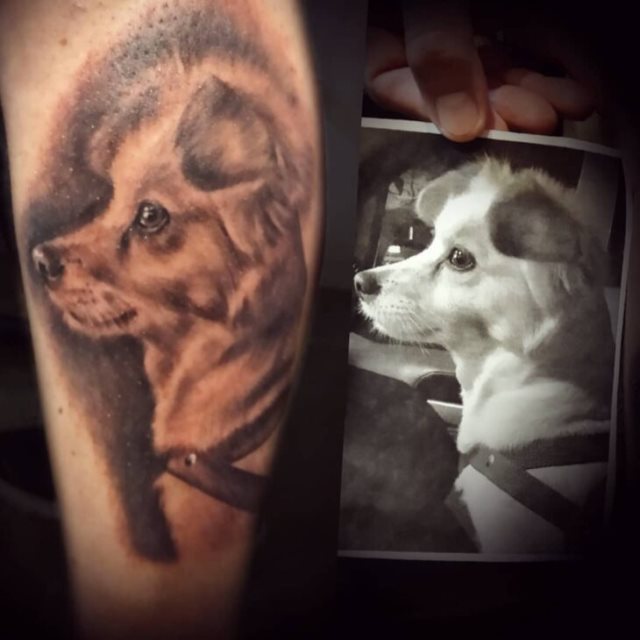 tattoo femenino perro 56