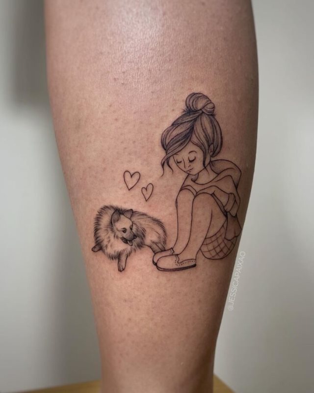 tattoo femenino perro 58