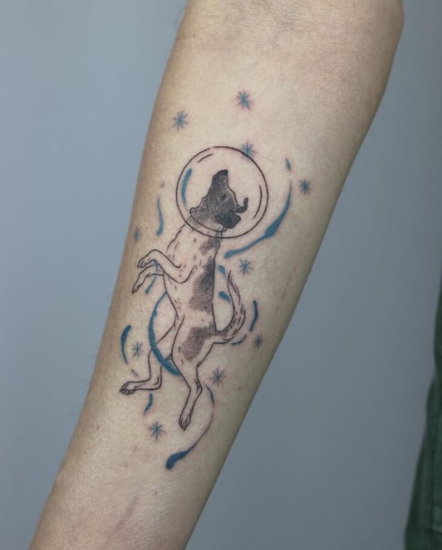 tattoo femenino perro 62