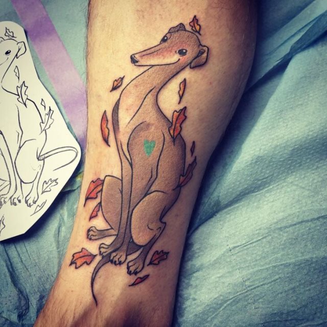 tattoo femenino perro 63